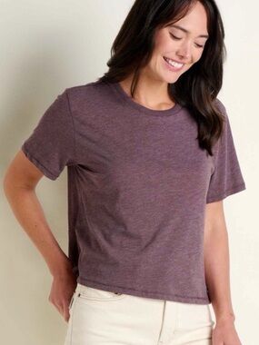 TOAD&CO Women’s Boundless Jersey Crew Raisin Size S NWT $58